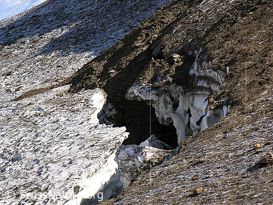 Foto: Rappegletcher mit Bergschrund am Ober Rappehorn.