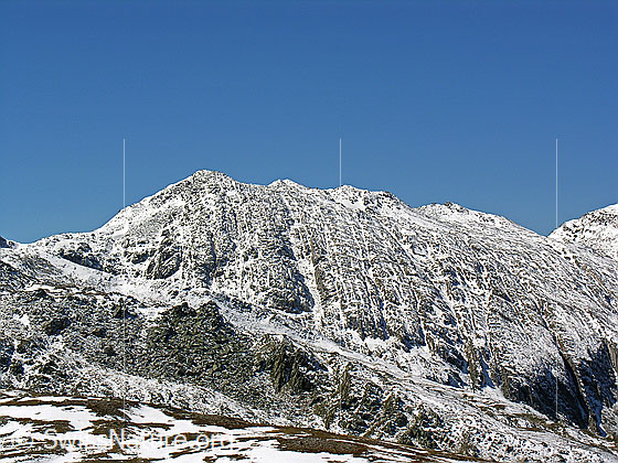 Foto: Leicht verschneites Oberblatthorn, Binntal.