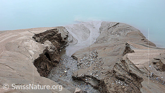 Foto: Delta und Erosionsspuren.