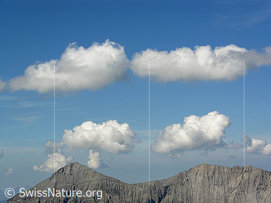 Foto: Harmlose Quellwolken über Vorder Lohner und Mittlere Lohner