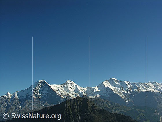 Foto: Männlichen und Dreigestirn (Eiger, Mönch, Jungfrau) der Jungfrauregion.