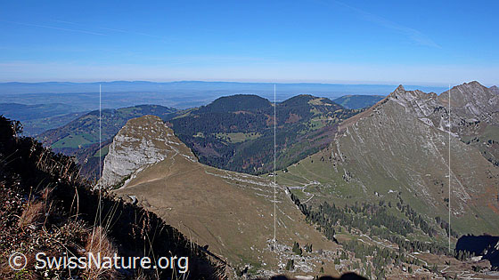 Foto: Blick vom Rochers de Naye zu Dent de Jaman, Cape au Moine und Vanil des Artses.