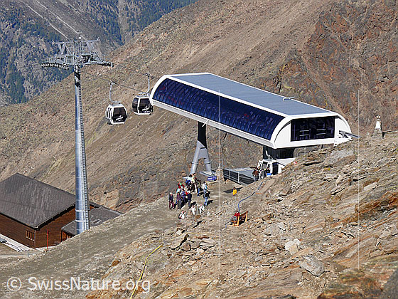 Foto: Bergstation Gondelbahn Saas Grund - Hohsaas.