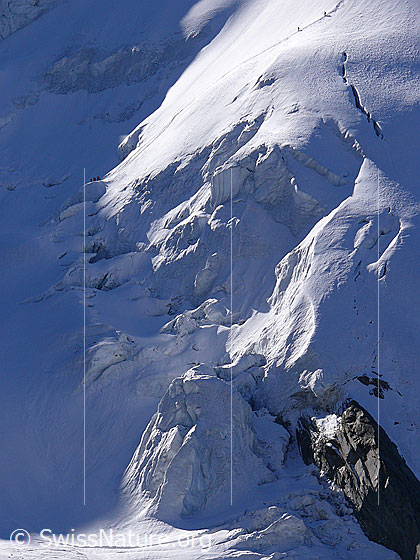 Foto: Gletscherabbruch im Triftgletscher (Weissmies).
