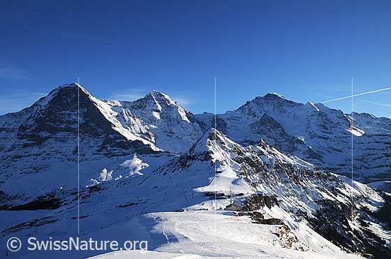 Foto: Dreigestirn Eiger, Mönch und Jungfrau.