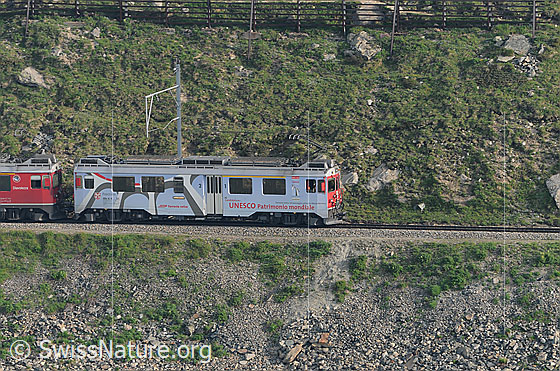 Foto: Lokomotive der Rhätischen Bahn.