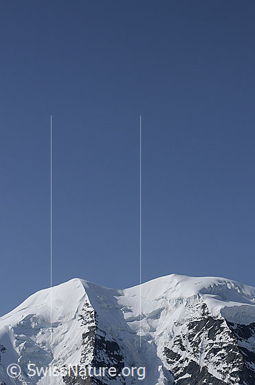 Foto: Piz Palü, Ostgipfel und Hauptgipfel.