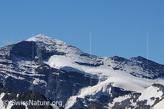 Foto: Nordwand des Monte Leone mit Hängegletscher (Chaltwassergletscher).