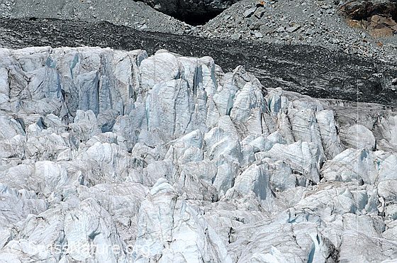 Foto: Eistürme im Allalingletscher.
