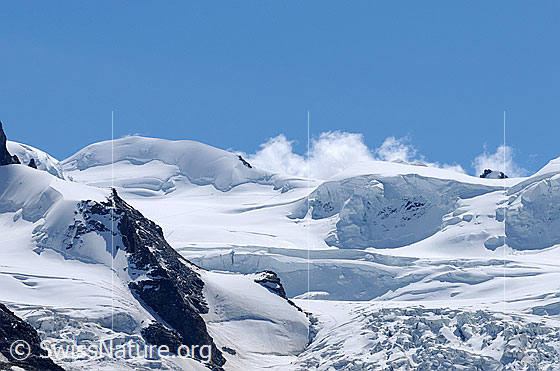 Foto: Parrotspitze und Gletscherlandschaft Grenzgletscher.
