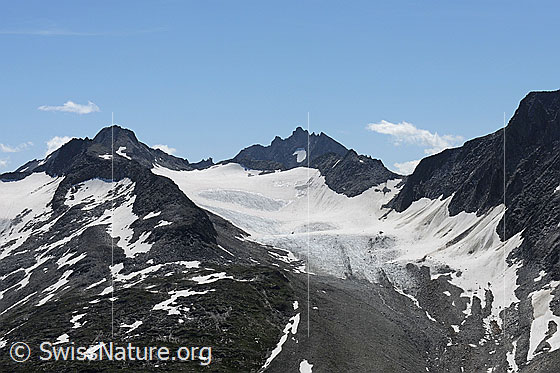 Photo: Mutten Glacier from Stotzigen Firsten.
Summit / Crossings: Stellibodenhorn - Gross Leckihon - Muttenhornpass - Pizzo Rotondo - Muttenhornlücke - Stotzig Muttenhorn