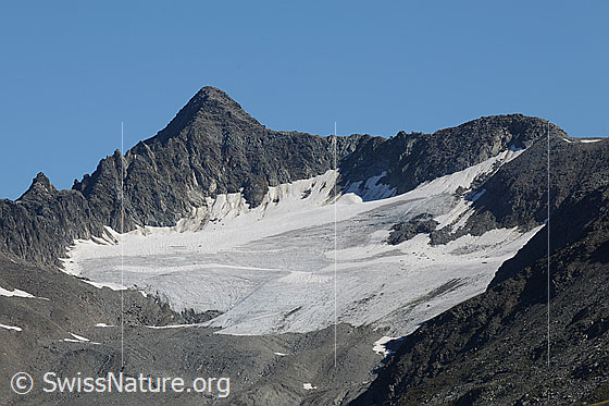 Foto: Gross Muttenhorn und Muttgletscher.