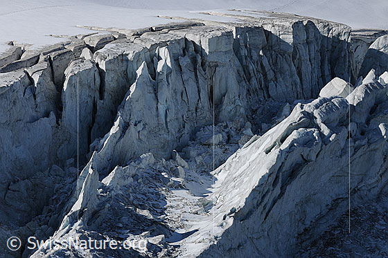 Foto: Verrissener Gletscher.