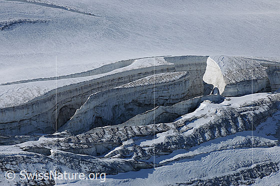Foto: Spalten auf dem Steilimigletscher (Steinlimigletscher).