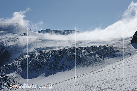 Foto: Sustenlimi und Abbruch im Steigletscher (Steingletscher).