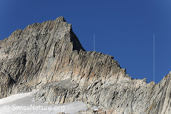 Foto: Gross Diamantstock Ostgrat. Über diesen Grat führt eine beliebte Kletterroute.