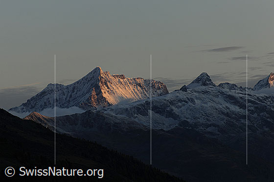 Foto: Morgenstimmung mit Doldenhorn und Hockenhorn.
Gipfel: Klein Doldenhorn - Doldenhorn - Kleinhockenhorn - Hockenhorn