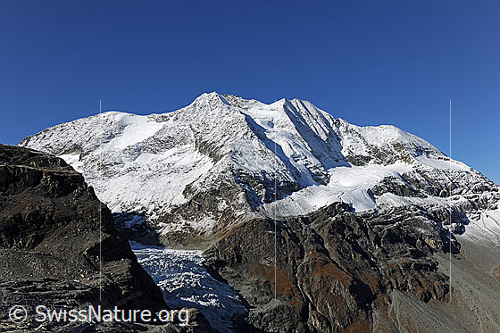 Foto: Les Diablons, Wallis, mit Turtmanngletscher und Diablonsgletscher.