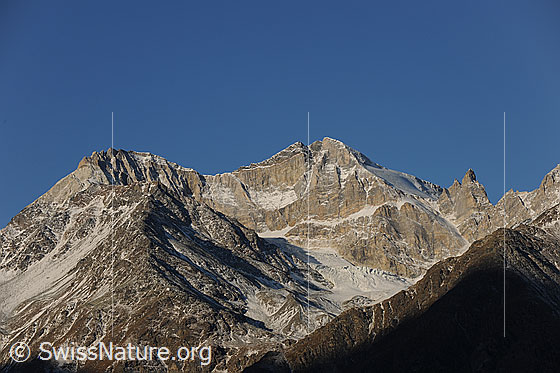 Foto: Barrhorn, Gässispitz und Untere Stelligletscher.