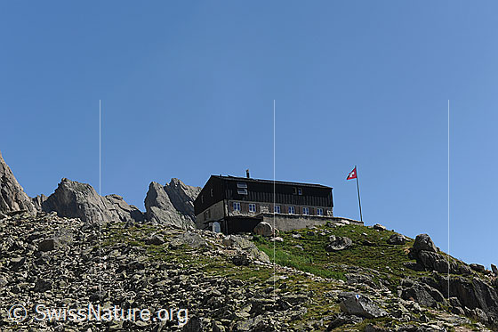Foto: Bergseehütte (SAC Hütte).