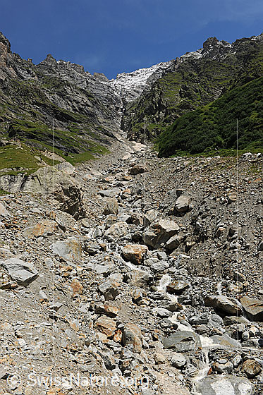 Foto: Murgang Stieregggraben. Häufig aktives Murganggerinne.
