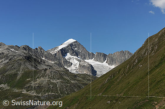 Foto: Galenstock, obere Bielenlücke und Gross Bielenhorn.
Gletscher: Sidelengletscher