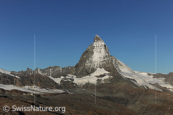 Foto: Matterhorn im Herbst
Gletscher: Furgggletscher und Matterhorngletscher