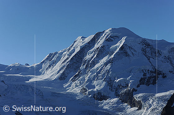 Foto: Liskamm und Grenzgletscher.