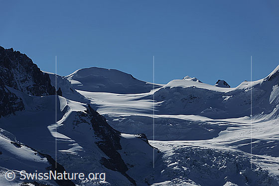 Foto: Parrotspitze und Gletscherlandschaft Grenzgletscher.