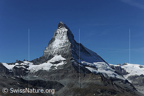 Foto: Matterhorn, Furggletscher und Matterhorngletscher.