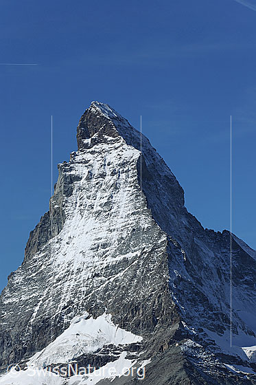 Foto: Matterhorn. Schweizer Charakterberg mit markantem Gipfelaufbau.