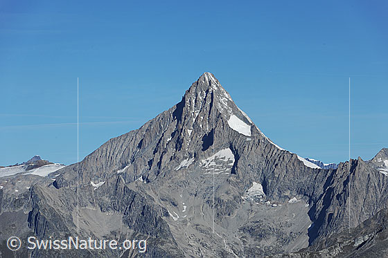 Foto: Markante Bergpyramide: Bietschhorn von S (Herbstaufnahme)