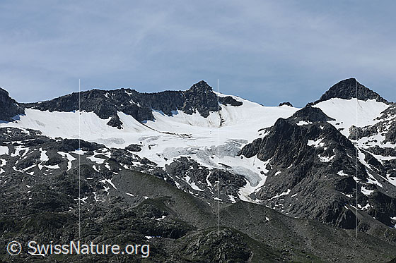 Foto: Giglistock und Taleggligletscher.