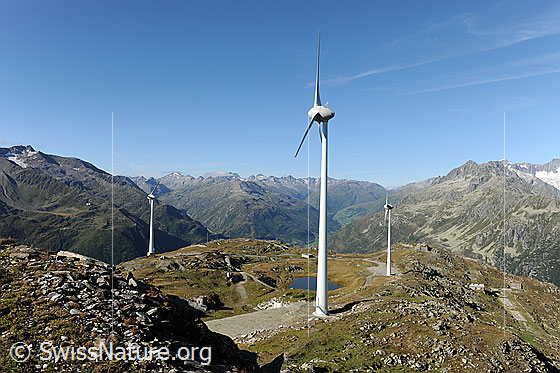 Foto: Windpark Gütsch, Andermatt.