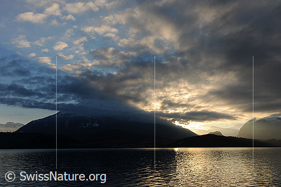 Foto: Abendstimmung am Thunersee.