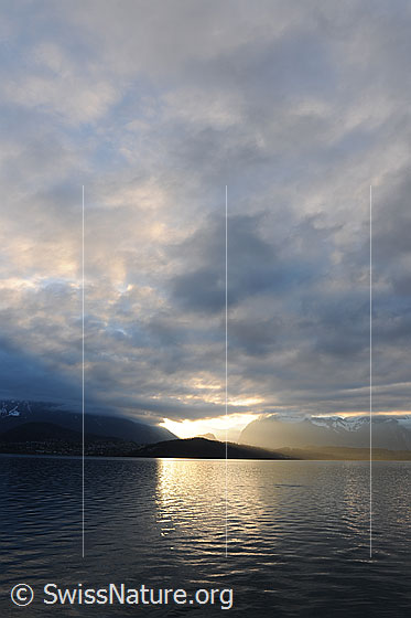 Foto: Abendstimmung über dem Thunersee.