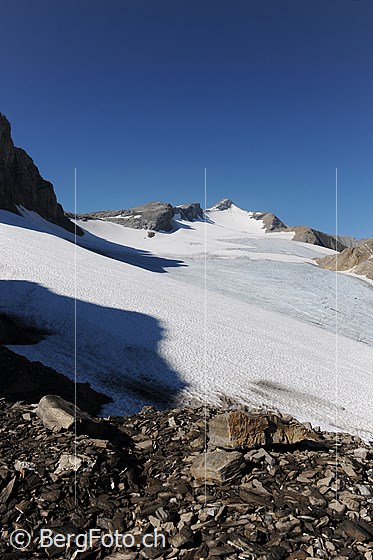 Foto: Chilchligletscher, Tungelgletscher und Wildhorn.
