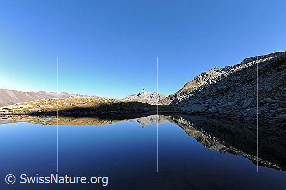 Foto: Spiegelung in Bergsee.