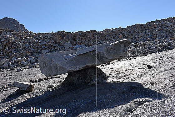 Foto: Grosser Gletschertisch.
