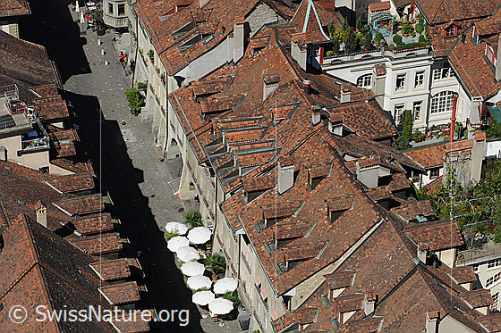 Foto: Blick vom Münster auf die Altstadt von Bern.