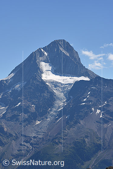 Photo: Bietschhorn and the Nest Glacier (Nestglacier). View from the Lötschen Pass region.
