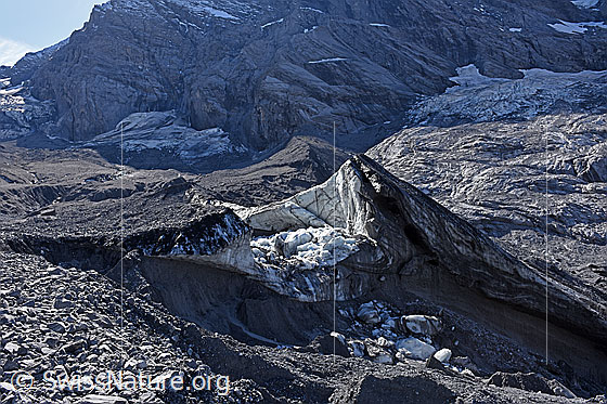 Foto: Randglazialer See kurz nach dem Auslaufen. Blick von Norden auf die 