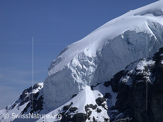 Foto: Blick vom Jungfraujoch zum Nollen (Mönch)