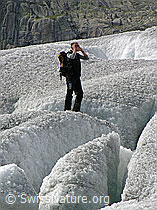 C029362: Alpinist auf Rhonegletscher