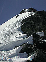 DSCN0459: Fussspuren am Gipfelaufschwung zur Bütlasse