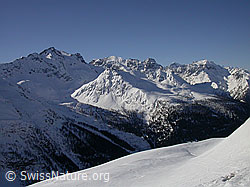 F002233: Schwarzhorn, Helsenhorn,  Hillehorn und Saflischtal