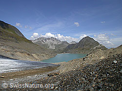 Foto: Griesgletscher, Pizzo Gallina, Griessee und Nufenenstock