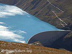 F007120: Staumauer/Stausee: Lac de Moiry von NE (Corne de Sorebois)