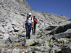 F007474: Hotäl: Alpinisten im Abstieg