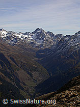 F008495: Breithorn: Aussicht über Binntal zum Ofenhorn